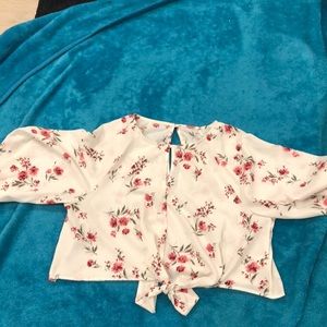 cropped, floral crop top